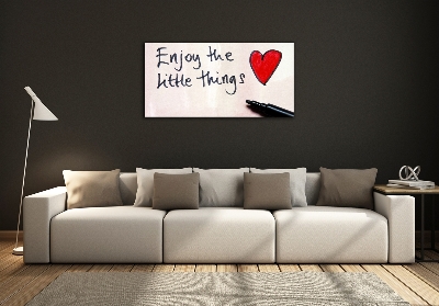 Glasbild Kleine Dinge