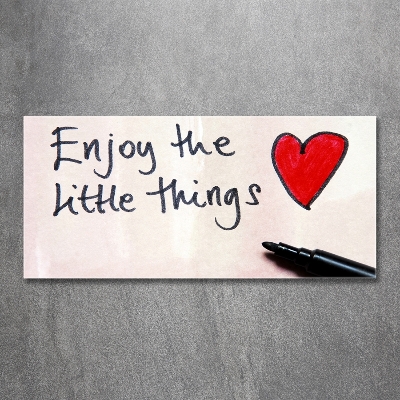 Glasbild Kleine Dinge