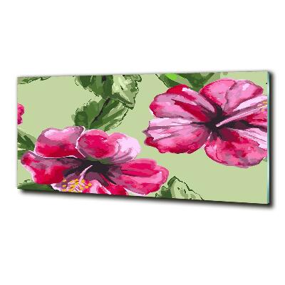 Foto glasbild Hawaiianische Blumen