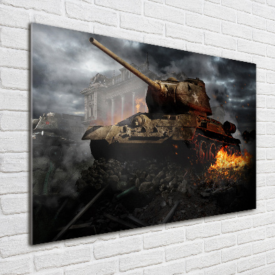 Glasbild Tank