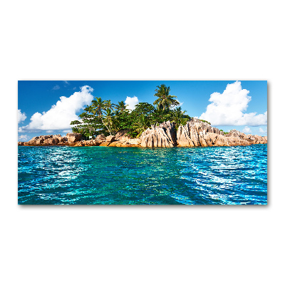 Glasbild Tropische Insel