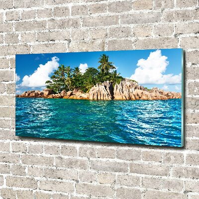 Glasbild Tropische Insel