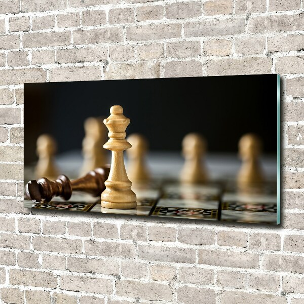 Foto glasbild Schach