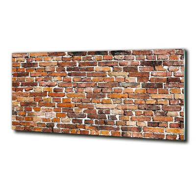 Foto glasbild Ziegelmauer