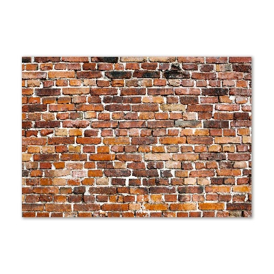 Foto glasbild Ziegelmauer