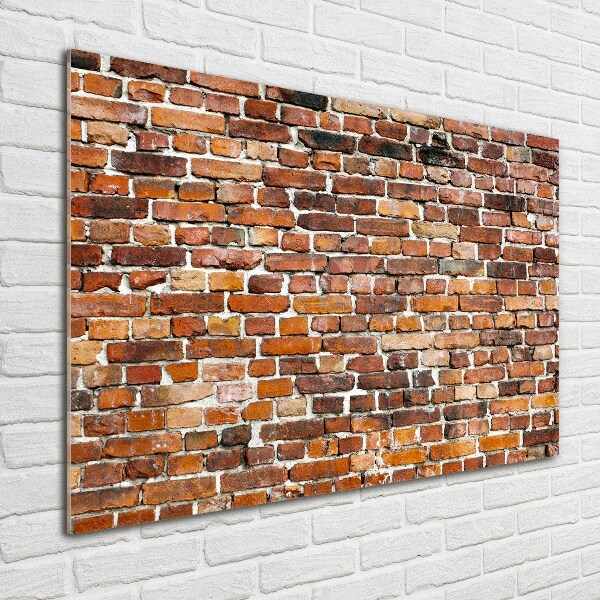 Foto glasbild Ziegelmauer