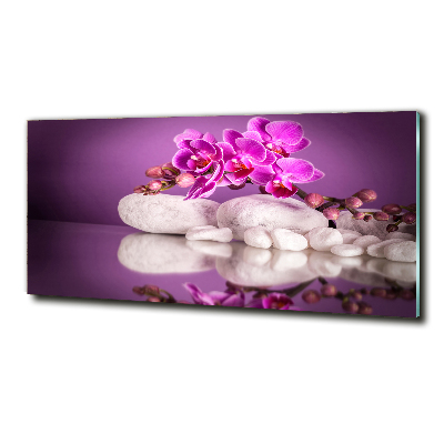 Foto glasbild Rosa Orchidee