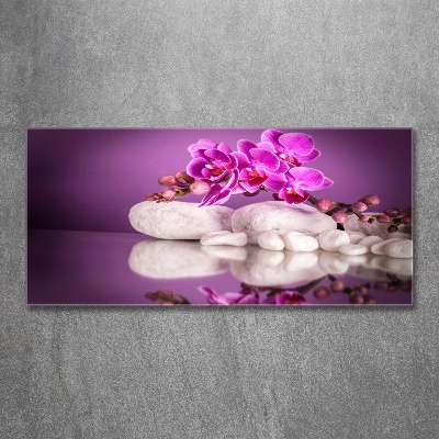 Foto glasbild Rosa Orchidee