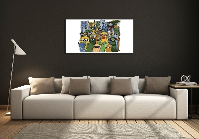 Glasbild Verrückte Monster