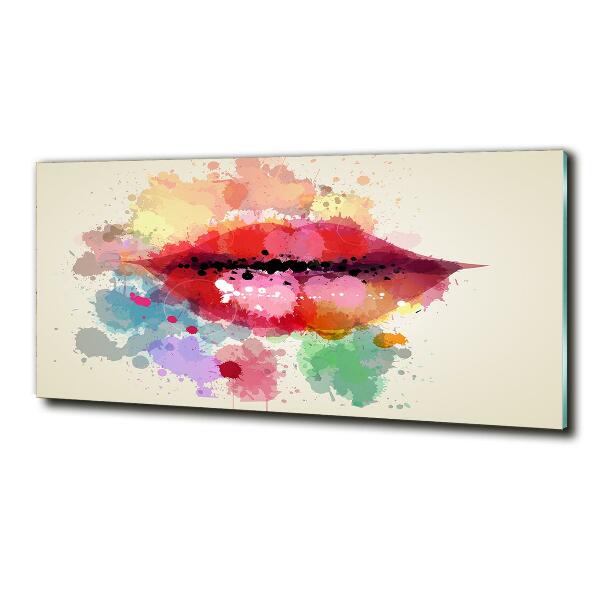 Foto glasbild Bunte Lippen