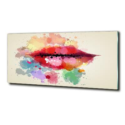 Foto glasbild Bunte Lippen