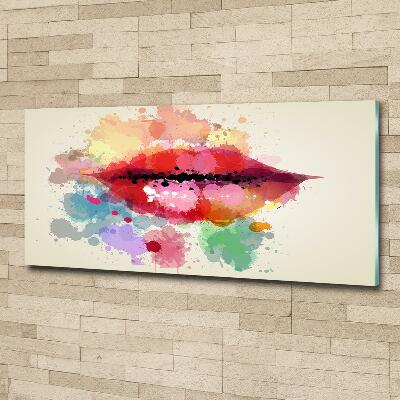 Foto glasbild Bunte Lippen