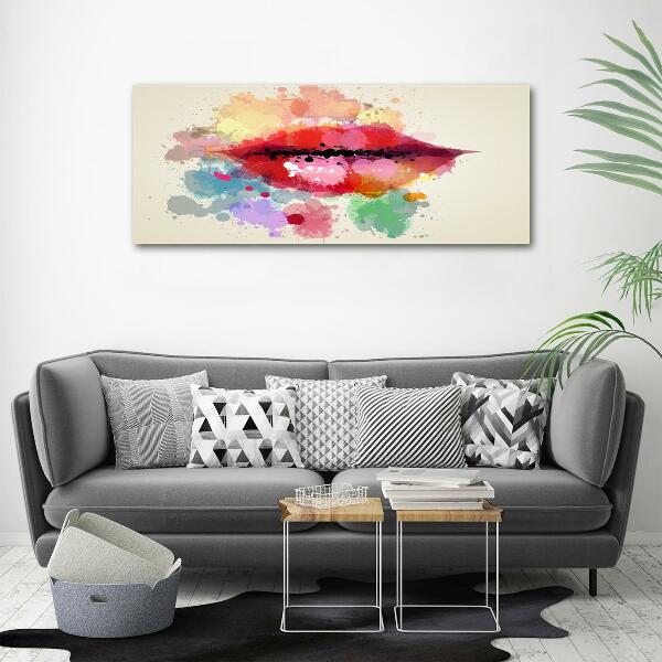 Foto glasbild Bunte Lippen