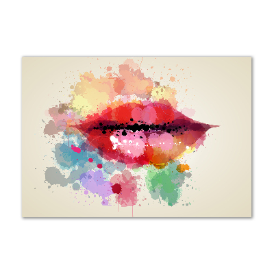Foto glasbild Bunte Lippen
