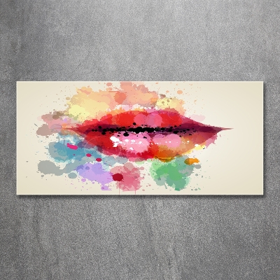 Foto glasbild Bunte Lippen