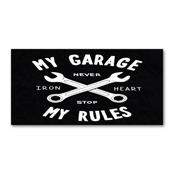 Foto glasbild Meine Garage