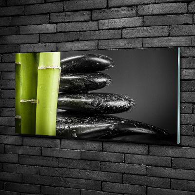 Glasbild Bambus