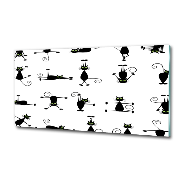 Glasbild Katzenillustration