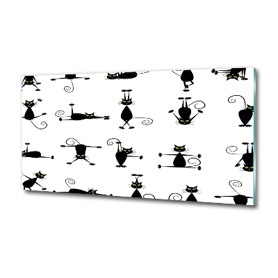 Glasbild Katzenillustration