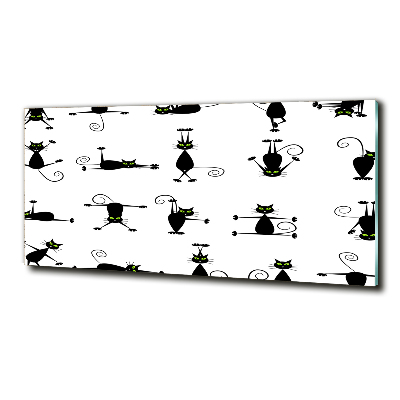 Glasbild Katzenillustration