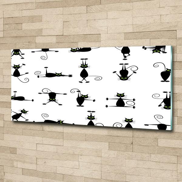 Glasbild Katzenillustration