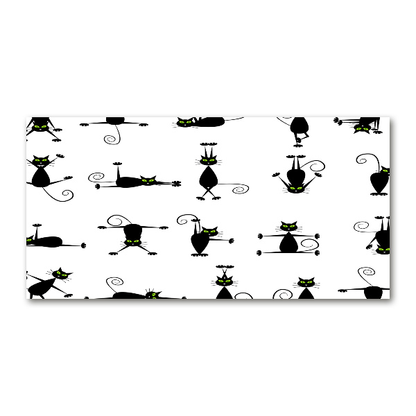 Glasbild Katzenillustration
