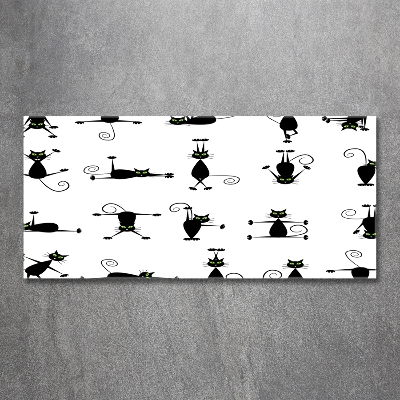 Glasbild Katzenillustration
