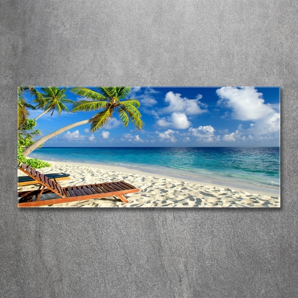 Glasbild Tropischer Strand