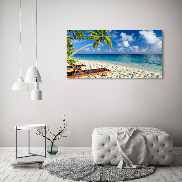 Glasbild Tropischer Strand