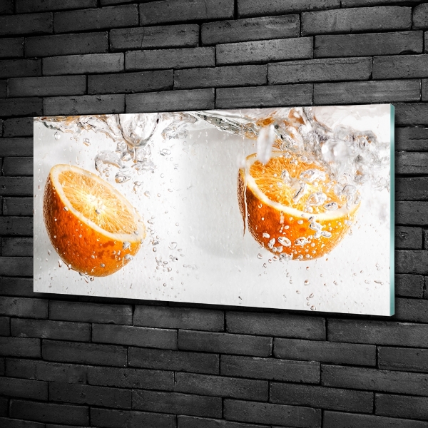 Bild auf glas Orangen unter Wasser