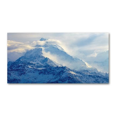 Glasbild Bergspitze