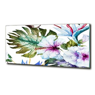 Glasbild Hawaiianische Blumen