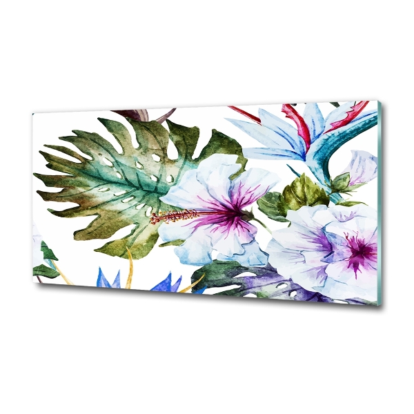 Glasbild Hawaiianische Blumen