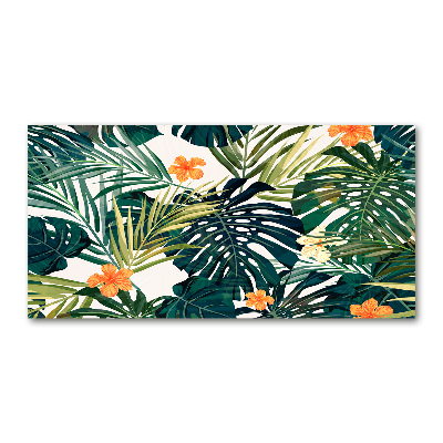 Foto glasbild Tropische Blätter