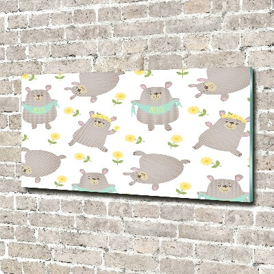 Glasbild Teddybär-Illustration