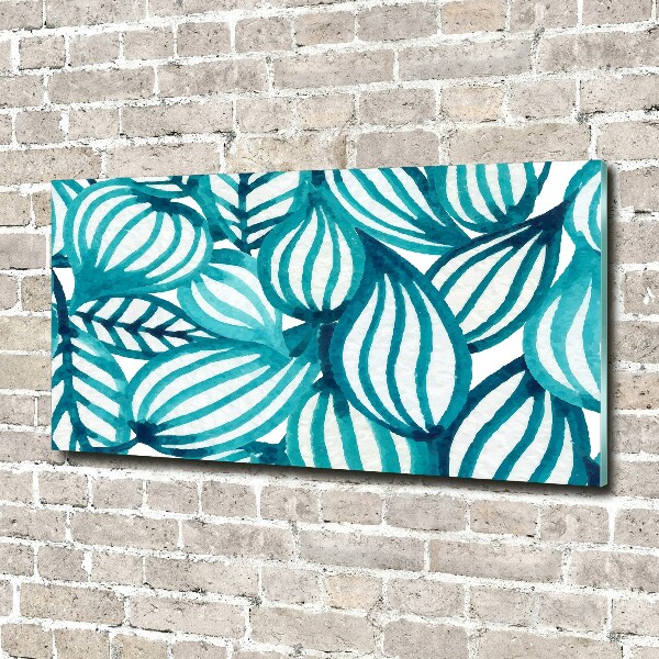 Glasbild Blumenmuster