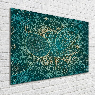 Glasbild Ornamenthintergrund