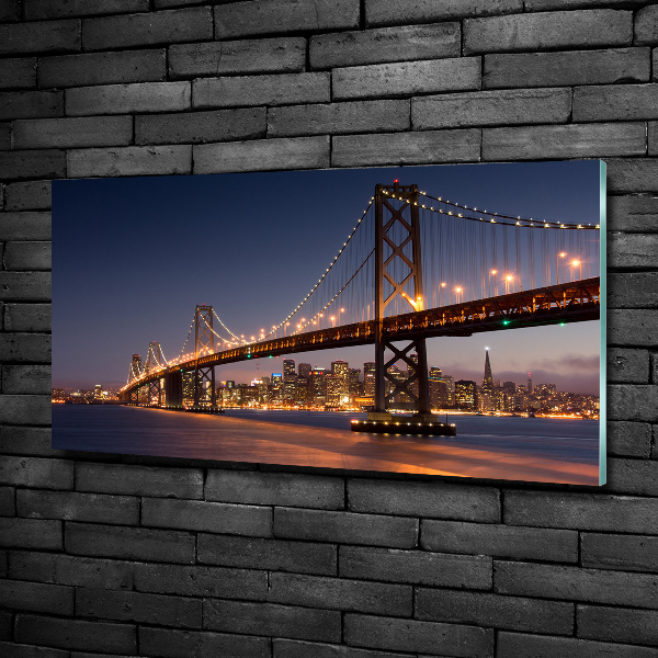 Foto glasbild San Francisco Brücke