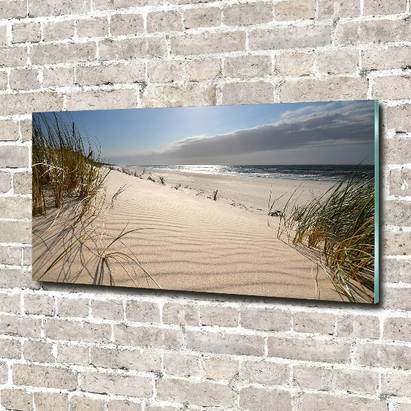 Glasbild Strand von Mrzeżyno