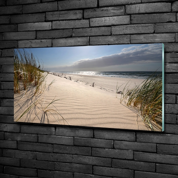 Glasbild Strand von Mrzeżyno