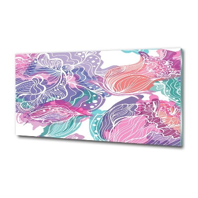 Glasbild Zauberblumen