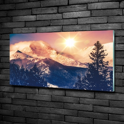 Foto glasbild Colorado-Berge