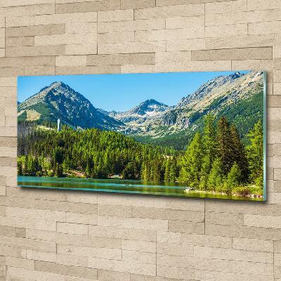 Bild auf glas See in den Bergen