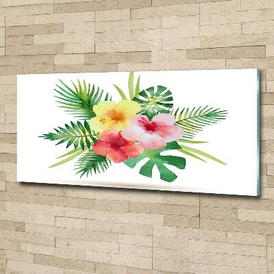 Bild auf glas Hawaiianische Blumen