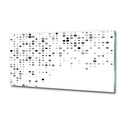 Glasbild Abstraktionsquadrate