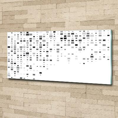 Glasbild Abstraktionsquadrate