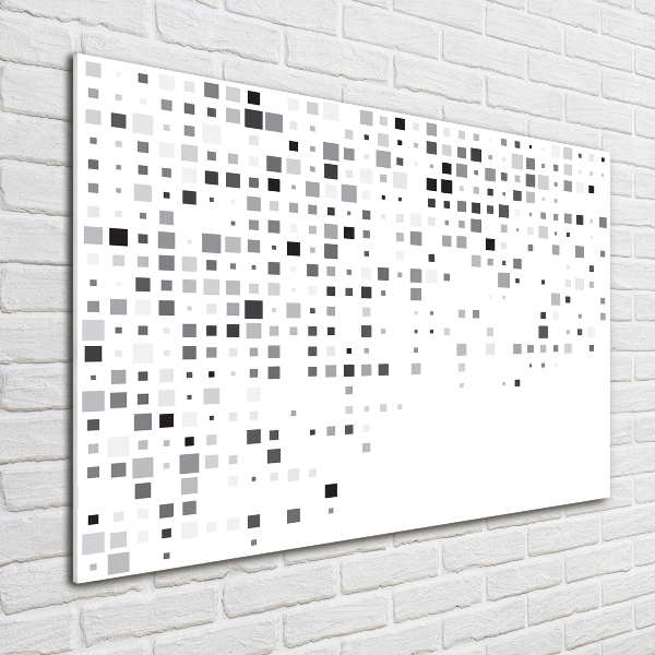 Glasbild Abstraktionsquadrate