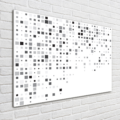 Glasbild Abstraktionsquadrate