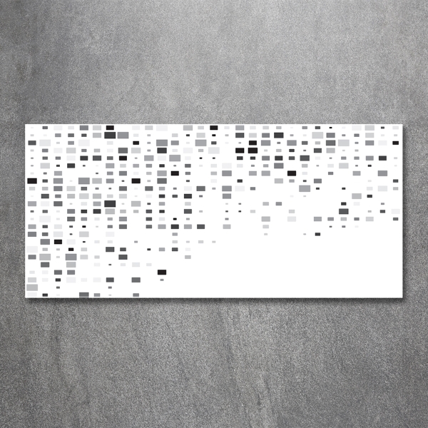 Glasbild Abstraktionsquadrate