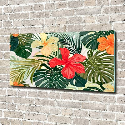 Bild auf glas Hawaiianische Blumen
